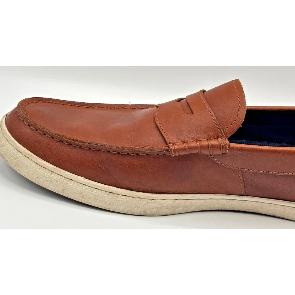 Cole Haan Men's Cognac Leather Penny Loafers Sneaker Slip On Shoes Size 13
